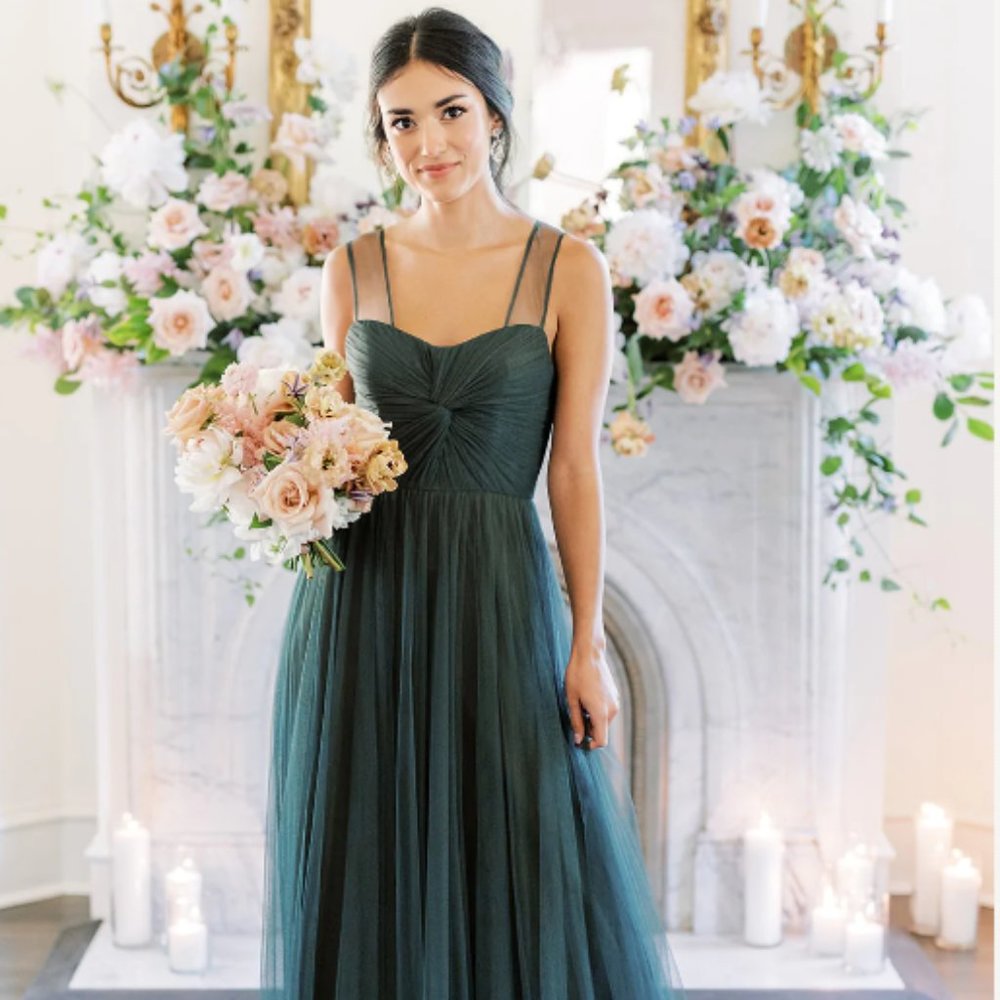 Revelry Pippa Tulle Dress in Eucalyptus